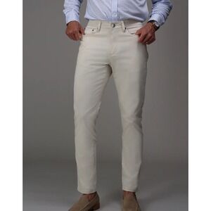 NWT Collars and Co CEO Chino Five Pocket Cotton Stretch Pants Stone 34x30